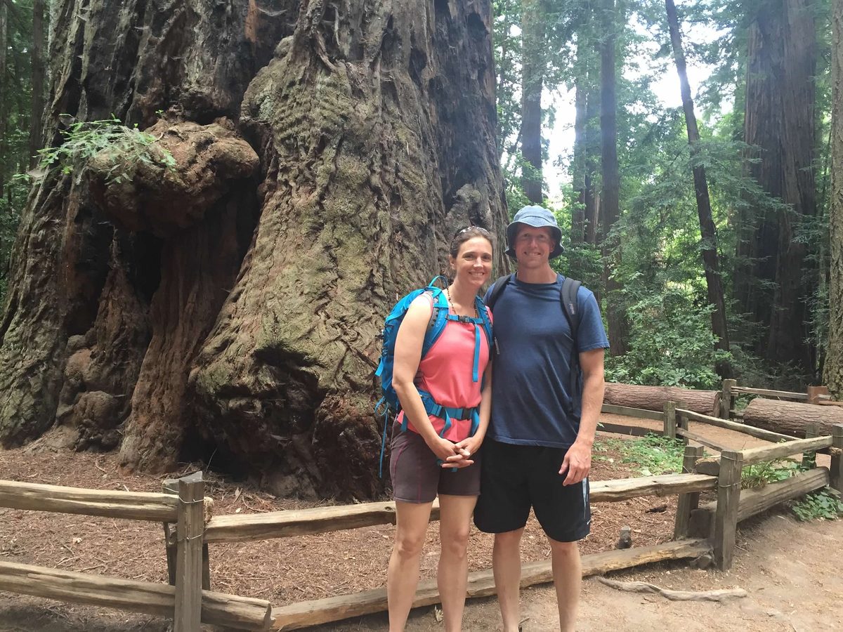 Shane and Jennifer among the redwoods