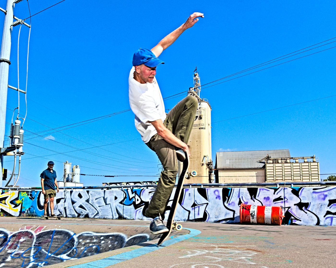Shane skating a no-comply